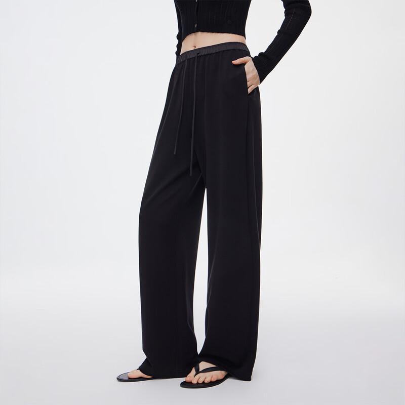 Giovanni Valentino Women s High-Waist Drawstring Straight Casual Pants S
