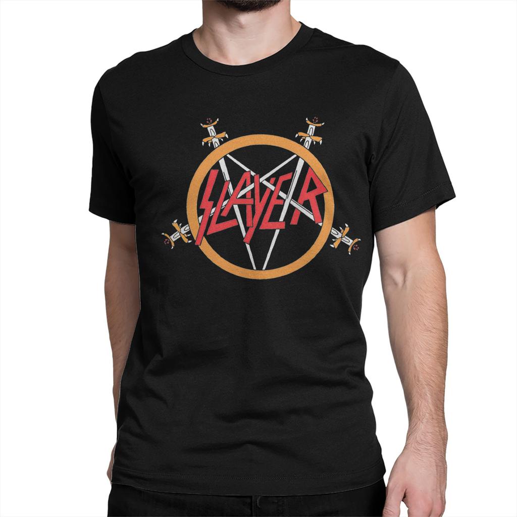 Novità L'Inferno Attende 35° Anniversario Anni '80 Magliette Band Metal Uomo Donna Magliette in Cotone Maglietta Band Slayer Abbigliamento Estivo