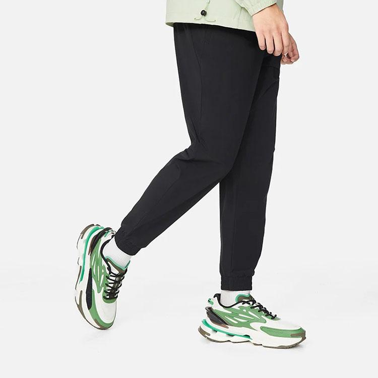 Li-Ning Wade Series Tapered Reflective Three-Dimensional Cut Knitted Sports Pants Men Bottoms Black AYKS385-1