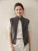 Women's Sleeveless Cashmere Vest - Petite Zipper Jacket for Autumn/Winter Fashion