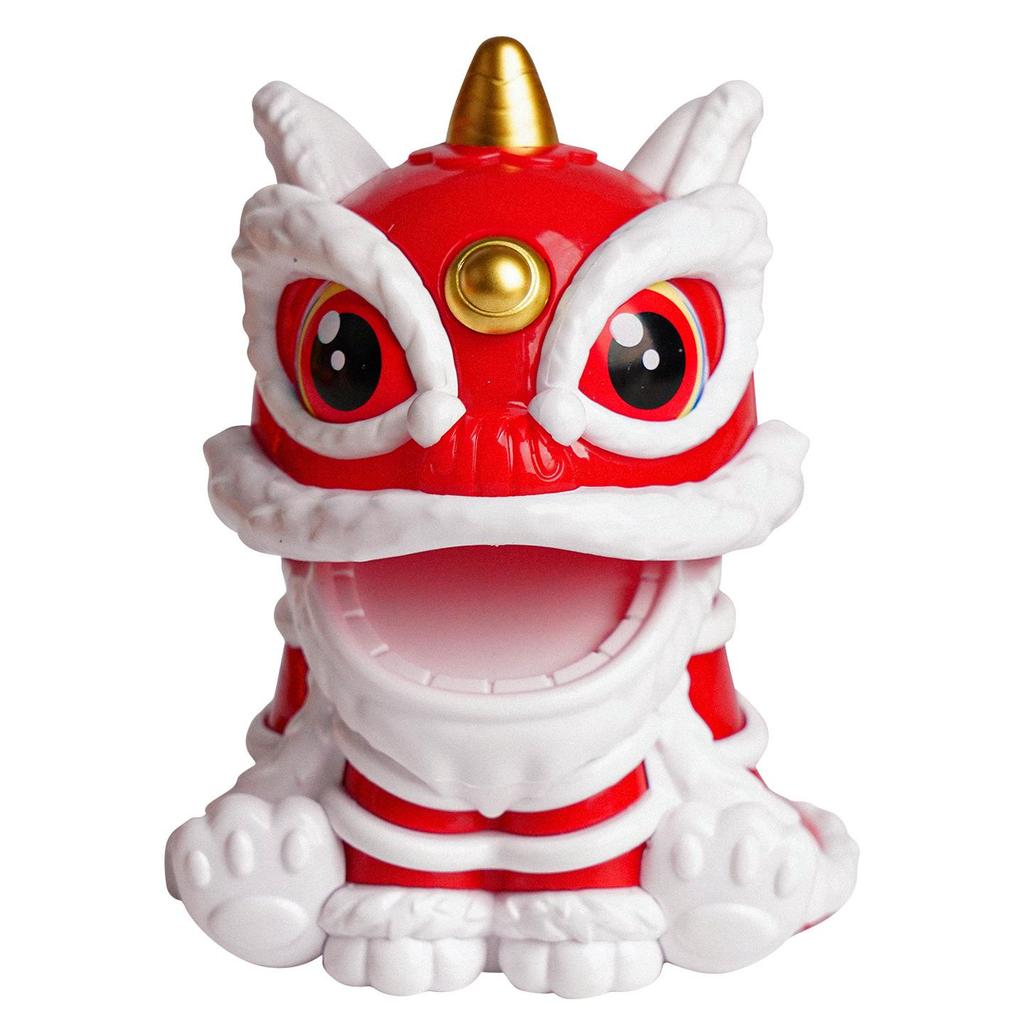 Solar-Powered Lion Dance Ornament: Chinese-Style Wealth-Attracting Car Decoration, Creative New Year Gift