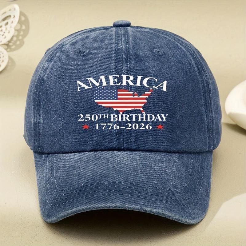 250th Anniversary Series 250 BIRTHDAY Letter Print WomenS Baseball Cap Adjustable Snapback er Appropriate for Any Season