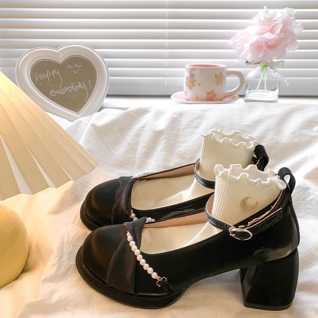 Französisch Britischer Stil sanftes Temperament einzelne Schuhe Damen Frühling und Sommer neue Mode Nische vielseitige Mary Jane Schuhe Damen