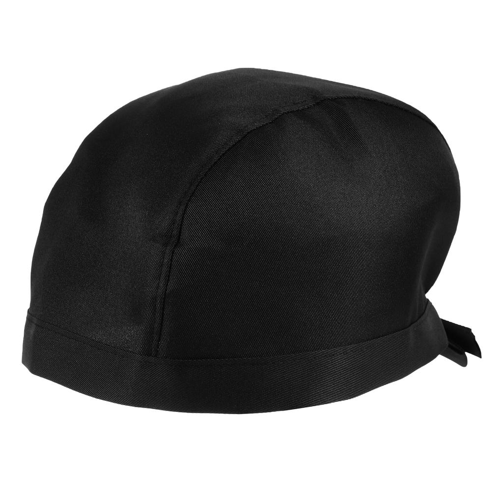 Módní kuchařská čepice Kuchyňský catering Lebka Stuha Turban (Černá)