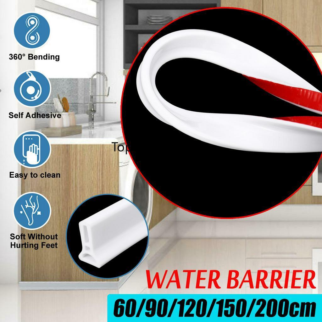 Antiscivolo 5 Misure Bianco Bagno Tappo Acqua Barriera Allagamento Doccia Diga Gomma Blocco Acqua Silicone Separazione Bagnato e Asciutto Pieghevole