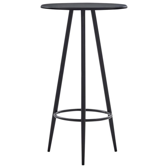 Table de bar - VIDAXL - Noir - 60x107,5 cm - MDF - 2 places - Design contemporain