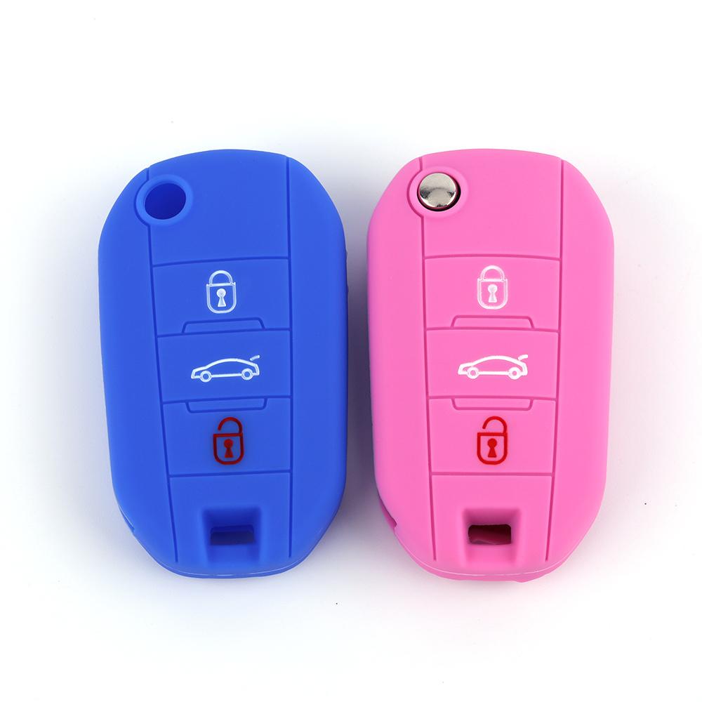 Flip Car Key Cover Case for Peugeot 508 301 2008 3008 408 4008 308 Car Key Case Protector Holder for Citroen C4 CACTUS C5 C3 C4L