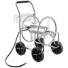 Schlauchhaspelwagen, fasst bis zu 250 Fuß 5/8'' Schlauch, Mobile Gartenschlauchwagen mit 4 Rädern, Robuster pulverbeschichteter Stahl für den Außenbereich