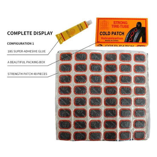 1 Set Rubber Tire Patches Glue Lightweight Portable Strong Sticky Tire Patch Repair