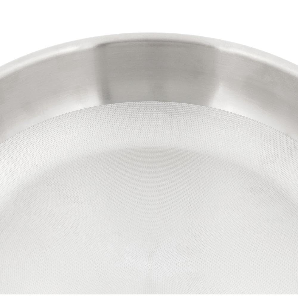 Bestco Dot Rich Stainless Steel Triple-Layer Frying Pan, 24cm, Mirror, ND-242