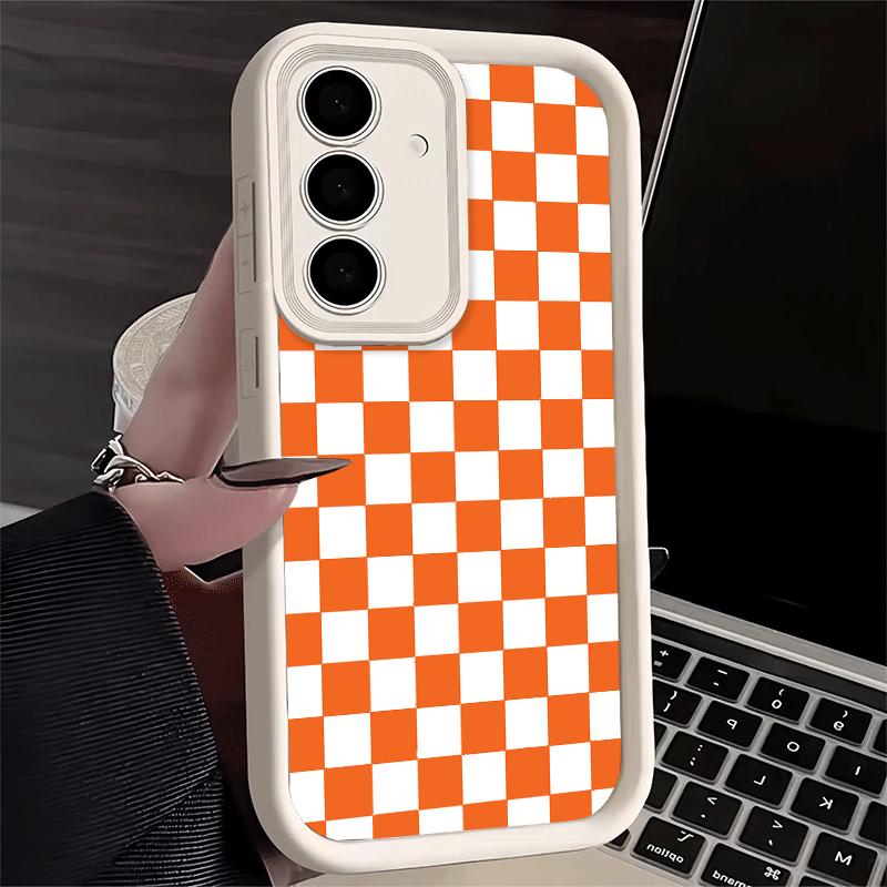 Phone Case for Samsung Galaxy A17 A16 A15 A14 A13 Retro Classic Chess Board Grid A56 A36 A26 A55 A35 A25 A54 A34 A24 A53 A33 A23