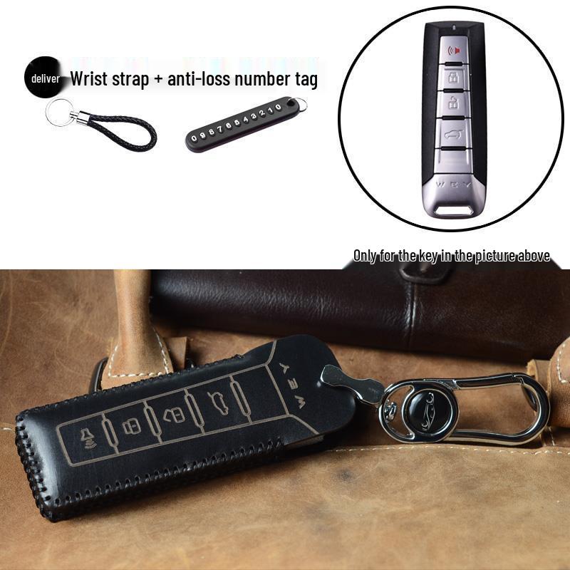 Leather Key Case for Great Wall WEY VV5, VV6, VV7, P8, Tank 300