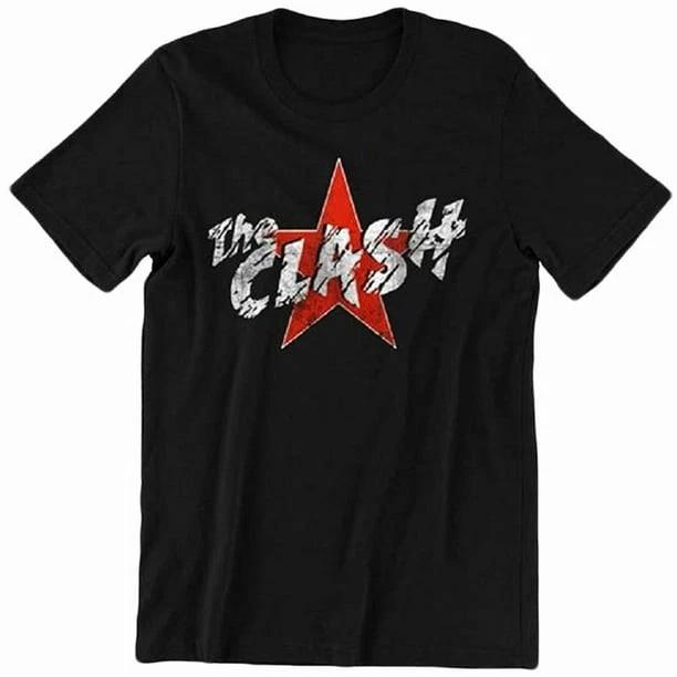 Панк-рок группа The Clash Потертая надпись Красная ЗВЕЗДА Футболка Новая L