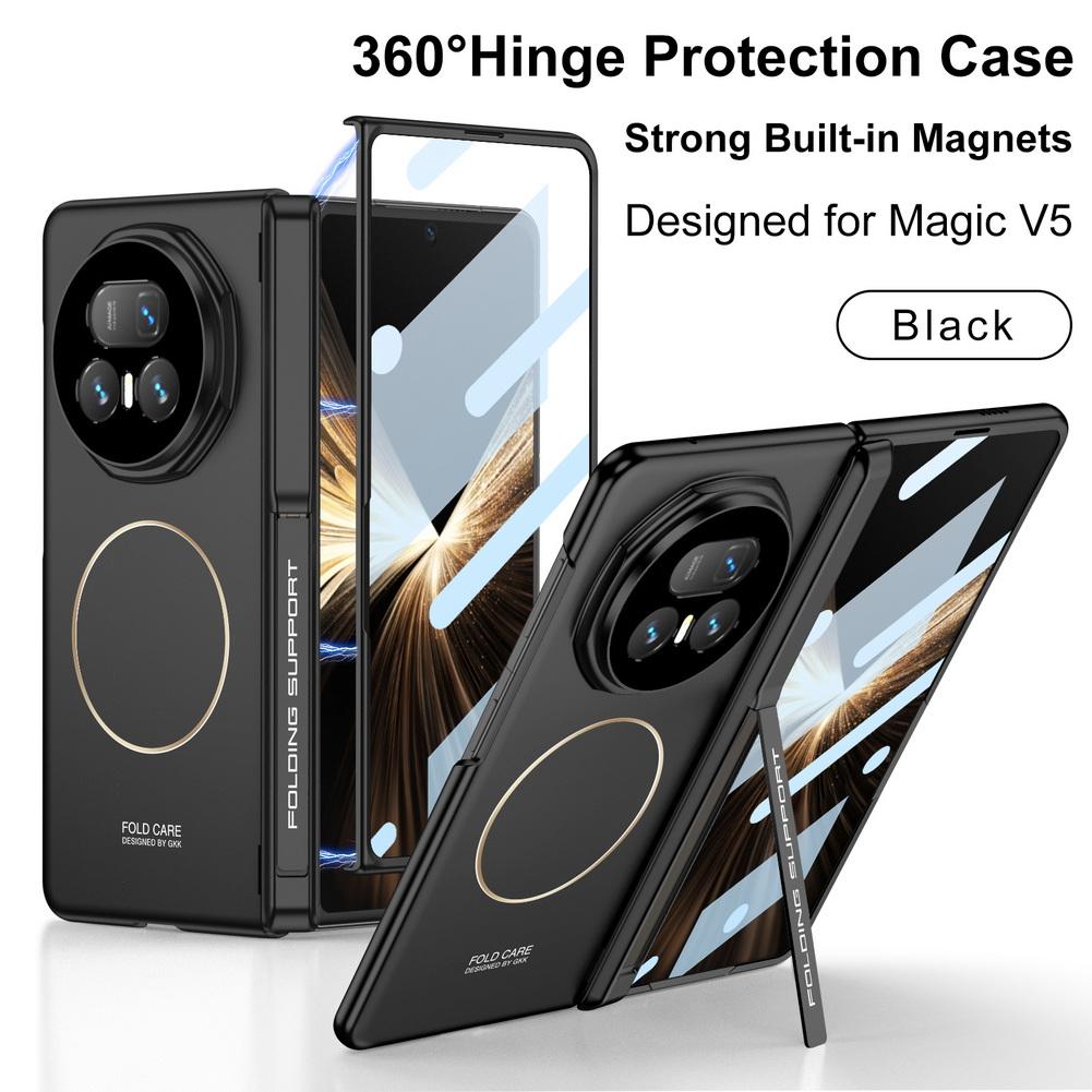 

Built-in Strong Magnetic Ring All-inclusive Hinge with Holder Glass Protector Case for Honor Magic V 5 V5 Lens Protect Cover HONOR Magic V5