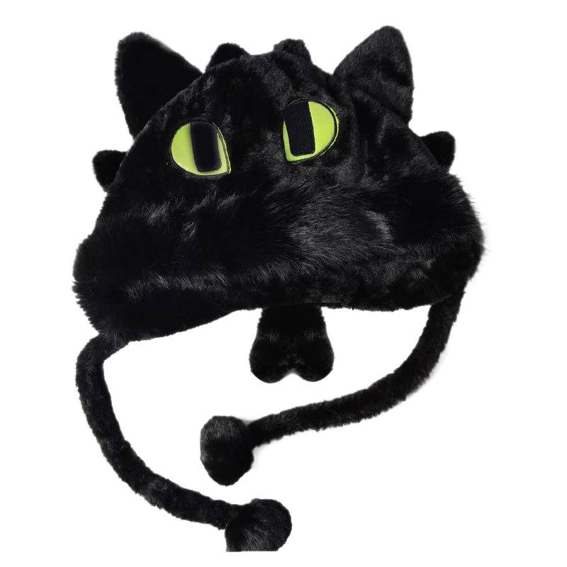 2025 Winter Couple's Warm, Slimming Plush Lei Feng Hat - Cute Light Fury & Night Fury Design for Women