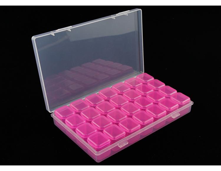 28 Grids Diamond Painting Kits  Plastic Storage Box Nail Art Rhinestone Tools Beads Storage Box Case Organizer Holder Kit GYH