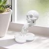 Creative 3D Skull Design Printed Water Flow Ornament Statue with Spitting Sculpture Stable Base Compact Gothic Decoration Halloween Home