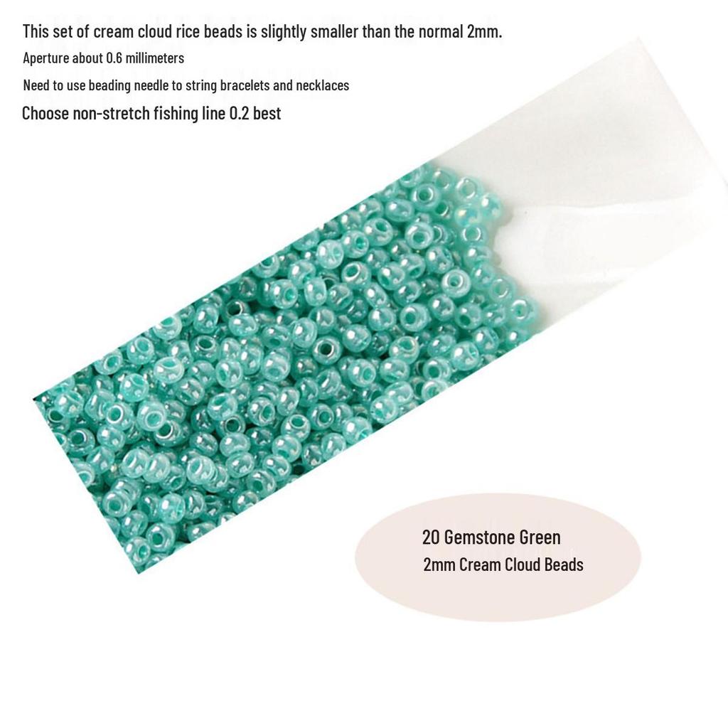 Imported 3A Quality 2mm Creamy Cloud Iridescent Seed Beads for DIY Jewelry Making