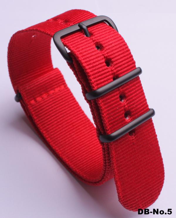 Black Nylon & Canvas Watch Strap with Vacuum-Plated Buckle