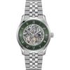 Principle Skeleton Green Dial Metal Silver Men's Automatic Watch 1514236
