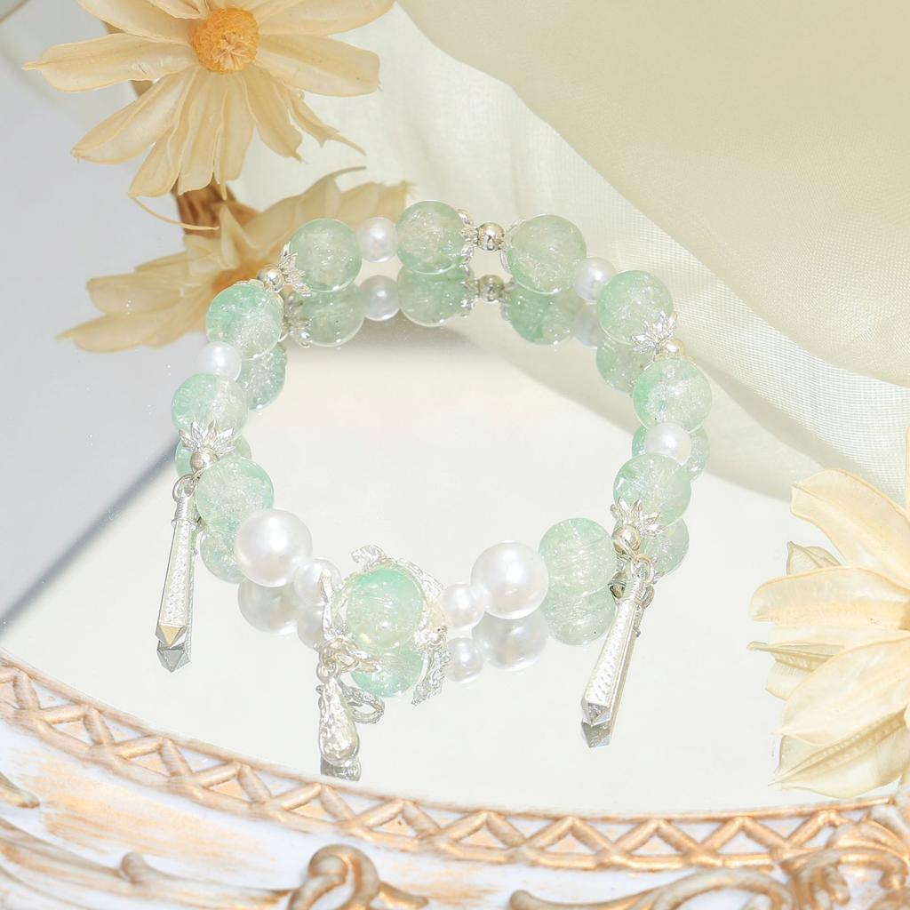 Original Design Pearl Mermaid Tears Super Immortal Starry Sky Beaded Bracelet Female Niche Sweet Mori Girlfriend Versatile Bracelet