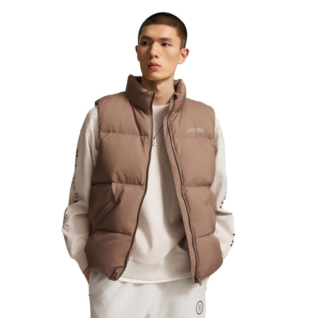Li Ning Down Vests Men's Bamboo Umber Stand Collar Thickened Other AMRV079-2