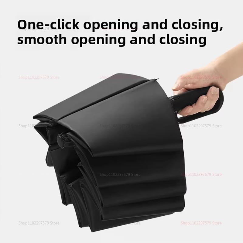 Large 125 Cm Automatic Umbrella UV Rays Windproof Weatherproof Foldable Hooks Compact Double Umbrellas For Both Men And Women