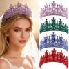 Wedding Hair Tiara Crystal Bridal Princess Pageant Crown Diamond Veil Hair Jewelry Headpiece