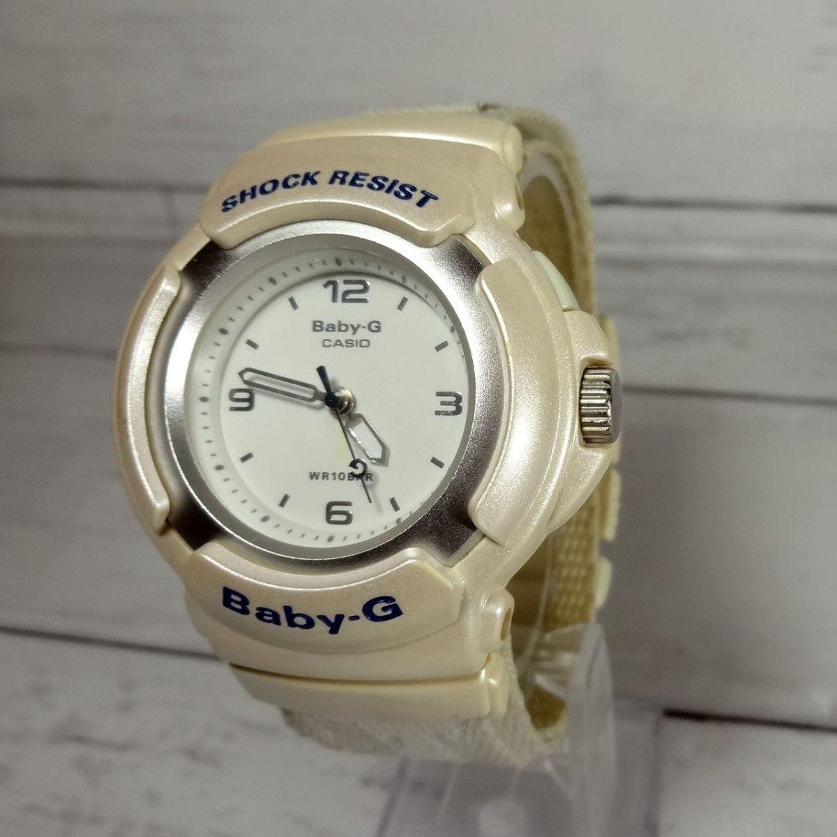 Analog BABY-G White Nylon Belt Full BL Battery New Battery Works OK