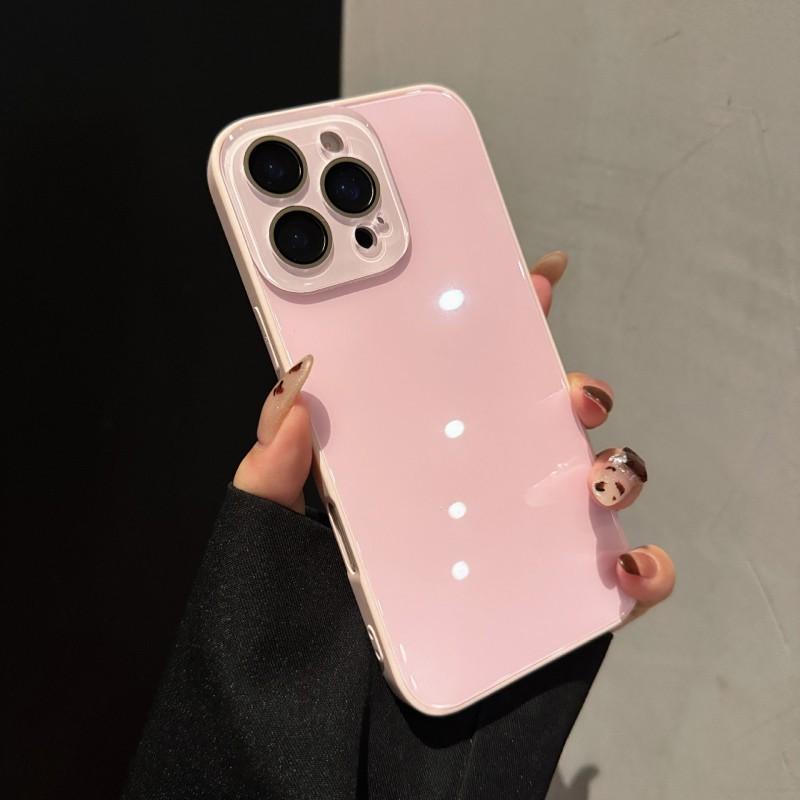 

Crystal Lens Suitable IPhone 17 ProMax Phone Case Ice Glass Apple 16PM Protective 1415PM iPhone 14 Pro розовый