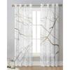 Natural Texture Marble Pattern Sheer Curtains for Living Room Decoration Window Curtain Kitchen Tulle Voile Organza Drapes