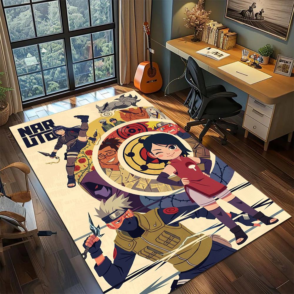 Naruto Carpet Floor Mat Washable Non Slip Gamer Bedroom Large Area Home Room Decor YUN6512