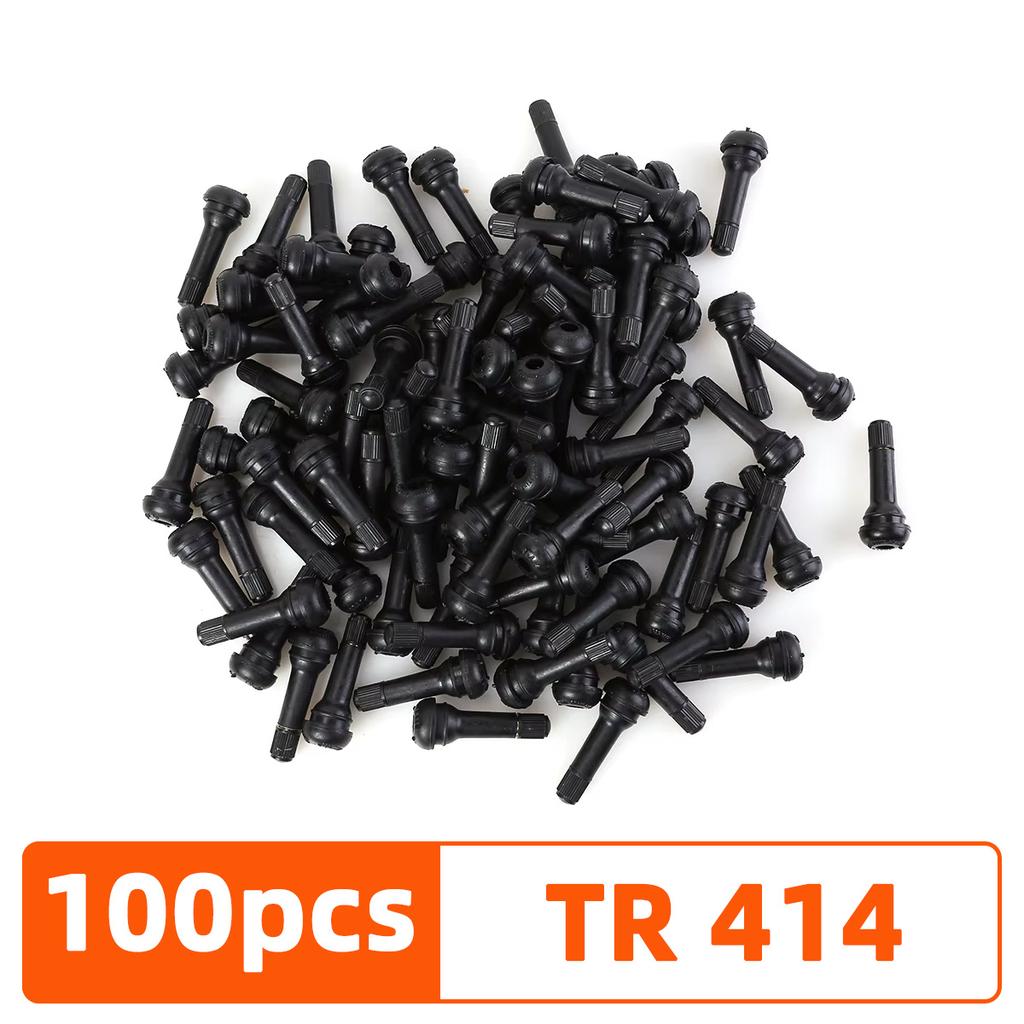 YONGRUN 4/10/50/100PCS Valve Stem TR413/TR414 Automotive Vacuum Tire Rubber Valve Stem With Dust Cover Snap On Valve Car Parts