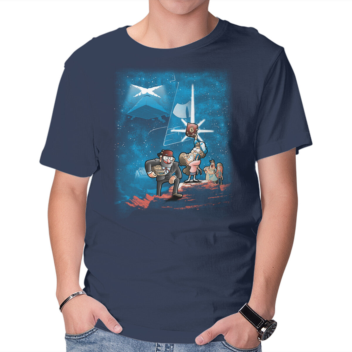 Unisex Crew Neck T-Shirt Gravity Wars Graphic Short Sleeve Casual Tee XL