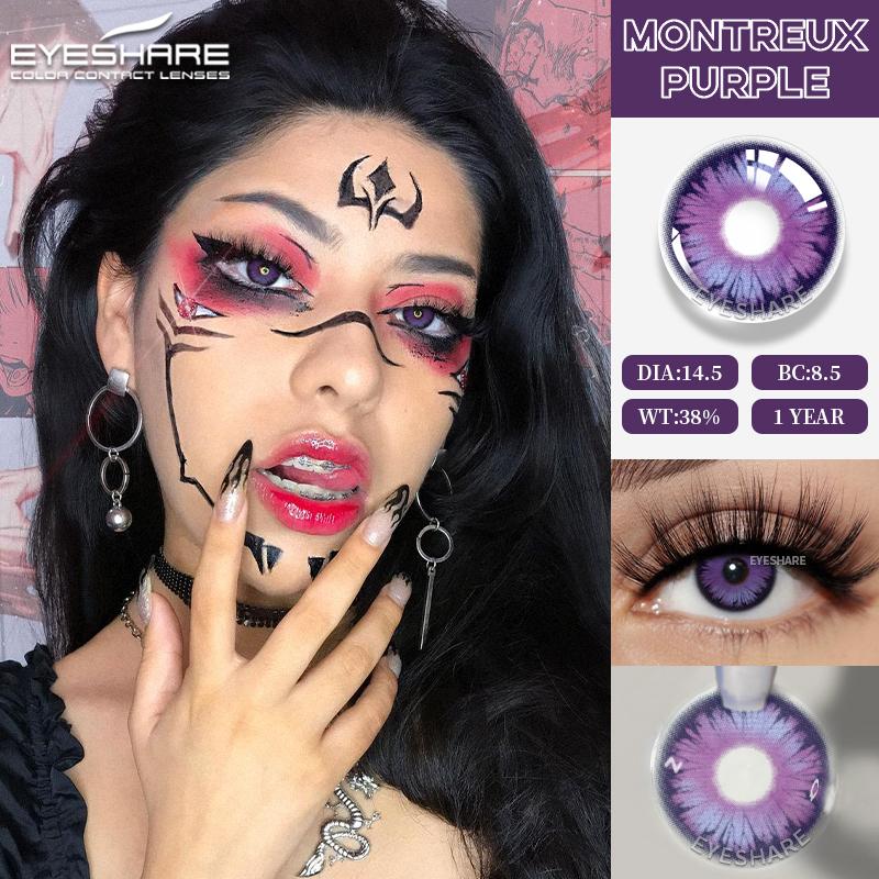 Eyeshare Anime Cosplay Color Contact Lenses For Eyes Red Eye Lenses Halloween Beautiful Pupils Crazy Blue Pink Cosmetic Makeup Contact Lens