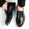 Leather Shoes Men's New British Soft Bottom Men's Leisure Slip On Business Formal Wear Shoes