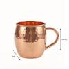 Copper Mule Mug,  Shiny Moscow Mule Beer Mug Cup, Cocktail , Ideal for Cocktails, Drinks, & Gifts, Best for Parties (500 Ml) Set of 1