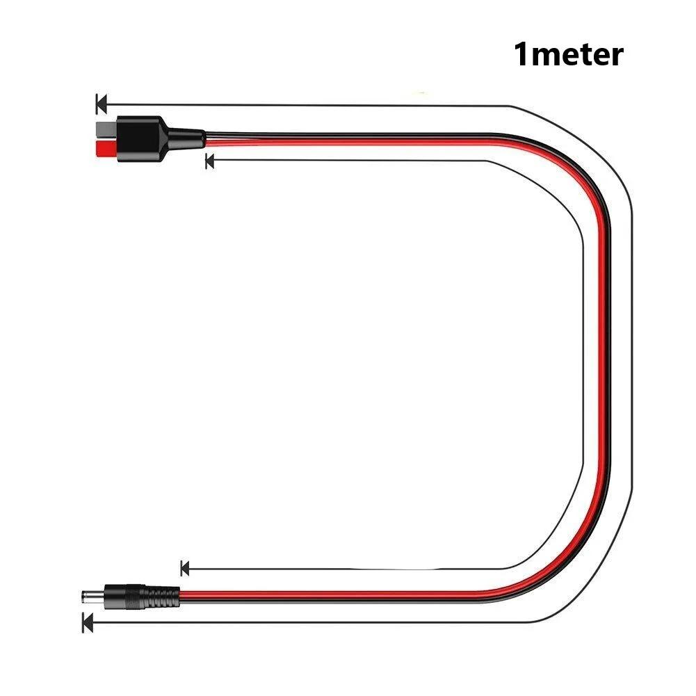 1pc For Solar Adapter Cable 15/30/45A Power Pole Connector DC 5.5x2.5mm Solar Panel Cable Connect Accessories