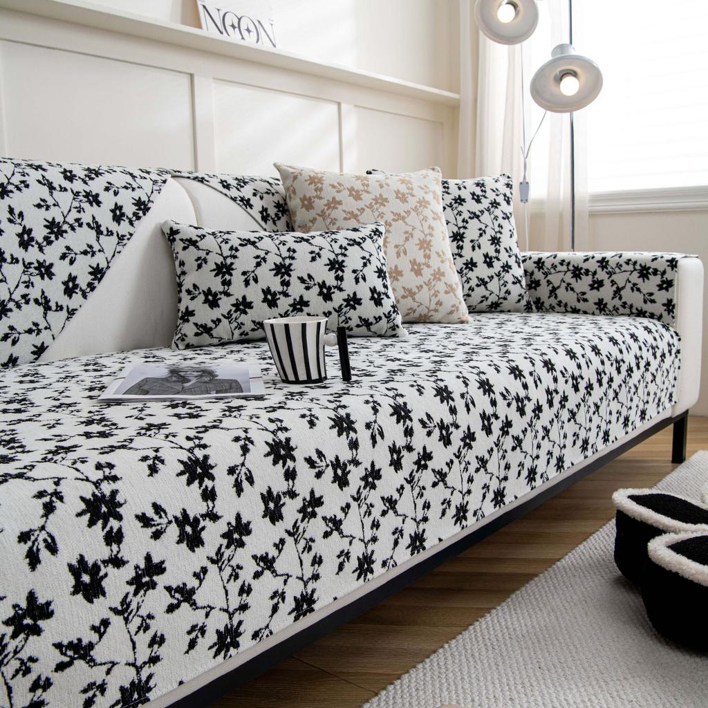 Nordic Sofa Cushion Chenille Four Seasons Universal Non-Slip Cushion Simple and Modern Fabric Craft Cover Cloth Universal Sofa Cover