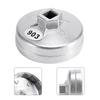 74mm 14 Flute Aluminum Oil Filter Wrench Socket Remover Tool 903 Silver Color for   Benz Socket Remover Tool Auto Tool
