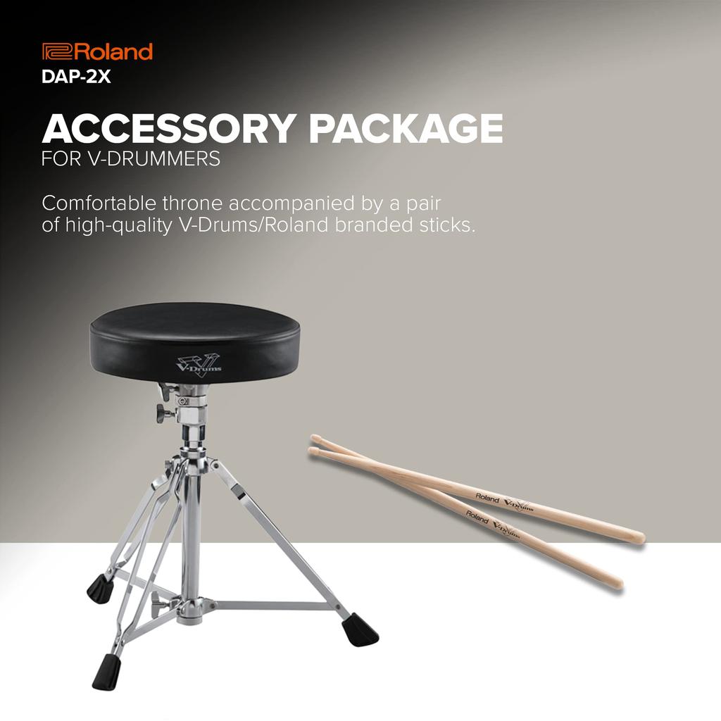 Accessory Package Drum Chair and Stick Set Black Roland/DAP-2X V-Drums