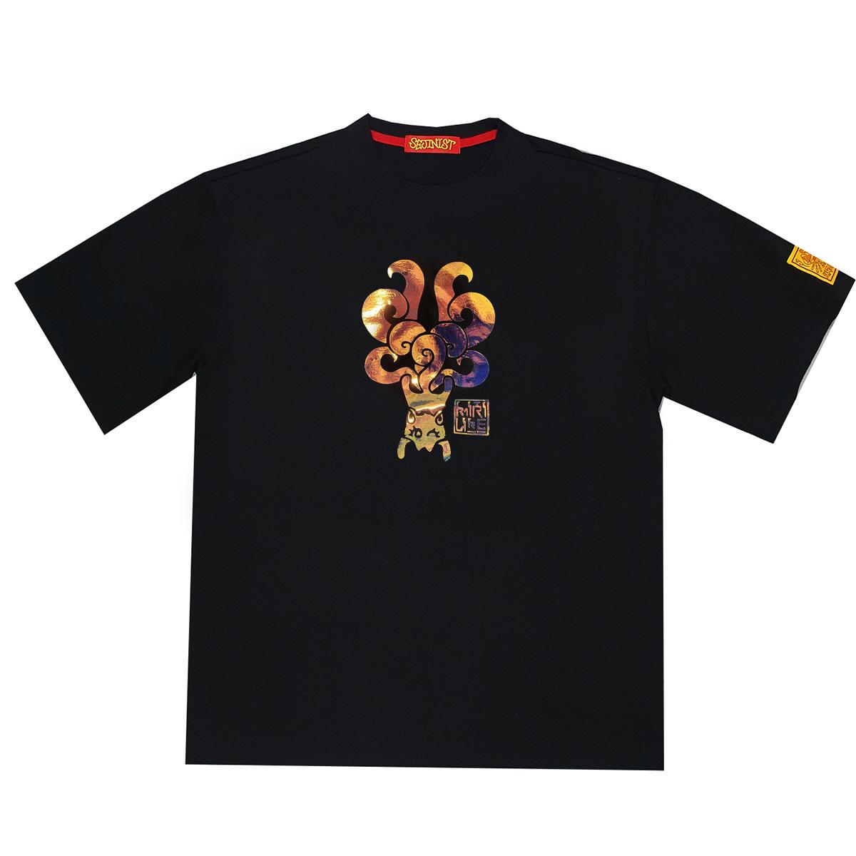 Seginist Gumiho Reflective Oversized Short Sleeve T-Shirt Black 1
