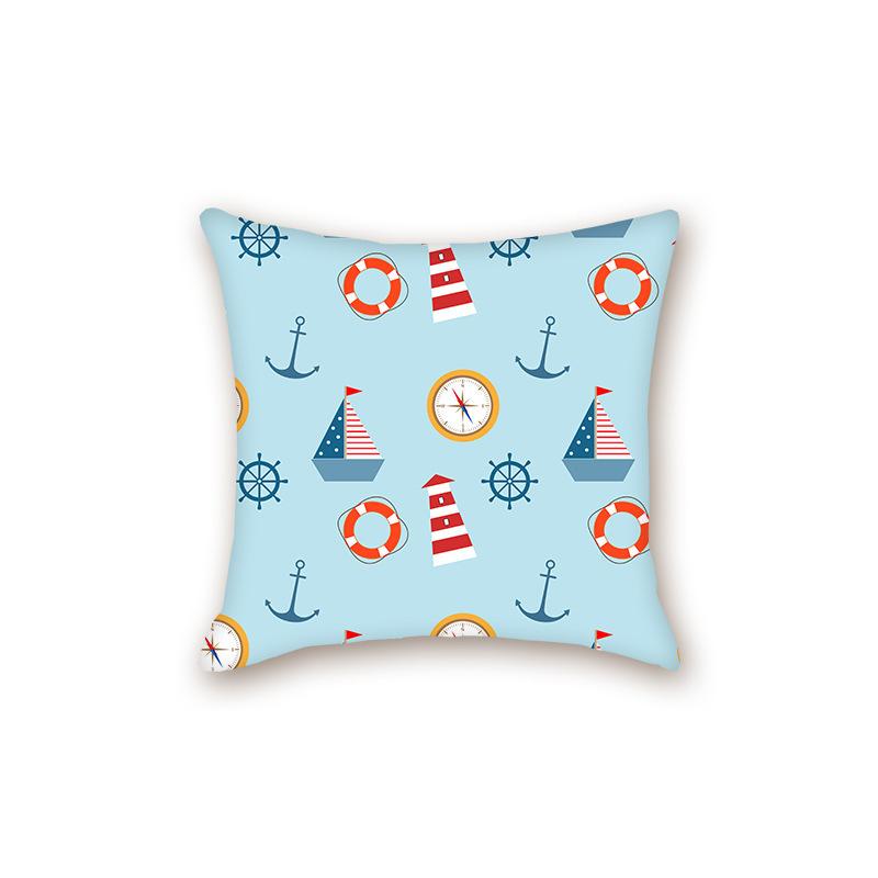 New Modern Simple Ocean Series Sofa Cushion Pillow Case Bedside Bedroom Backrest Pillow