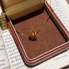 Drie-Cirkel Geest Slang Volle Diamant Ketting Verguld Met Echt Goud Hoofd En Staart Boor Slang Bot Sleutelbeen Ketting Generatie