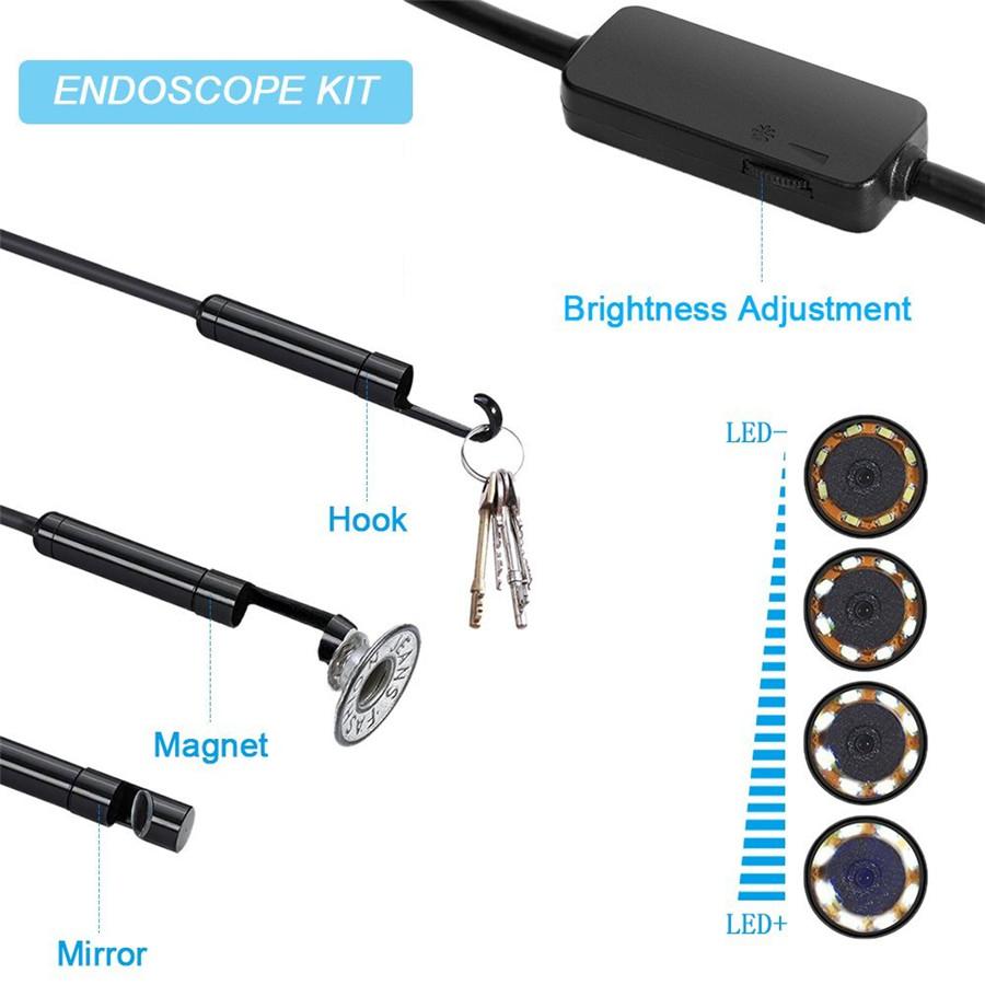 2M 8mm LED USB Endoscope Camera for Inspection