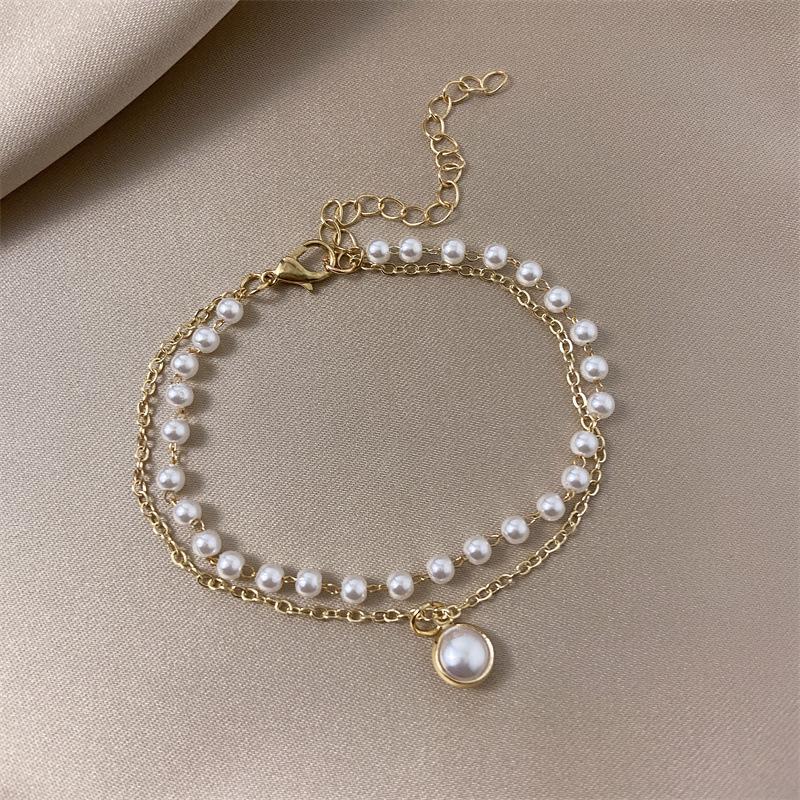 Classic Fashion Butterfly Pearl Pendant Bracelet For Women Exquisite Lucky Cuff Bracelet Anniversary Gift Luxury Jewelry New
