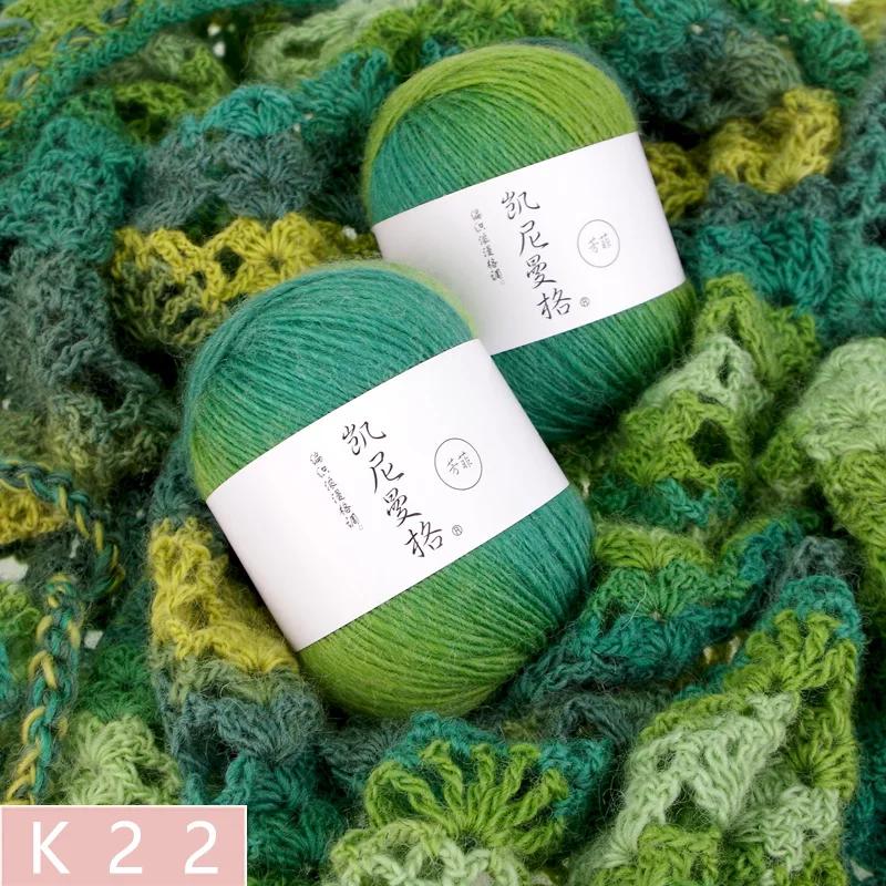 50g/Knäuel Regenbogen Baumwollgarn und Leinen Farbverlauf Handhäkeln Langabschnitt gefärbt Hand DIY Häkeln Schal Schal Zopfgarn Faden