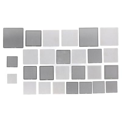 27PCS BGA Reballing Stencils 304 Stainless Steel Reballing Rework Template Mesh for Laptop Welding