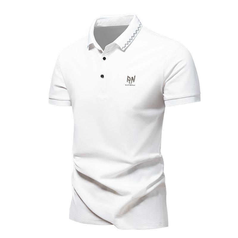 Evropská a americká pánská top polokošile Tričko s krátkým rukávem Pánská letní košile s klopou Spodní košile s polovičním rukávem