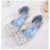 Girls' Sandals Fashion New Spring Autumn Summer High Heel Elsa Closed-Toe Girls' Little Princess Elsa Crystal Children's Shoes